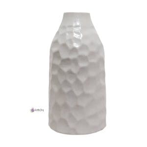 White Cubic Tube Ceramic Vase (1) - ©Gardensouq.com™