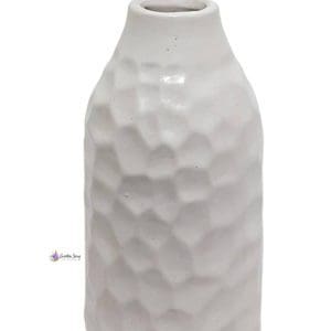 White Cubic Tube Ceramic Vase (2) - ©Gardensouq.com™
